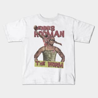 Dennis Rodman the worm vintage cracked Kids T-Shirt